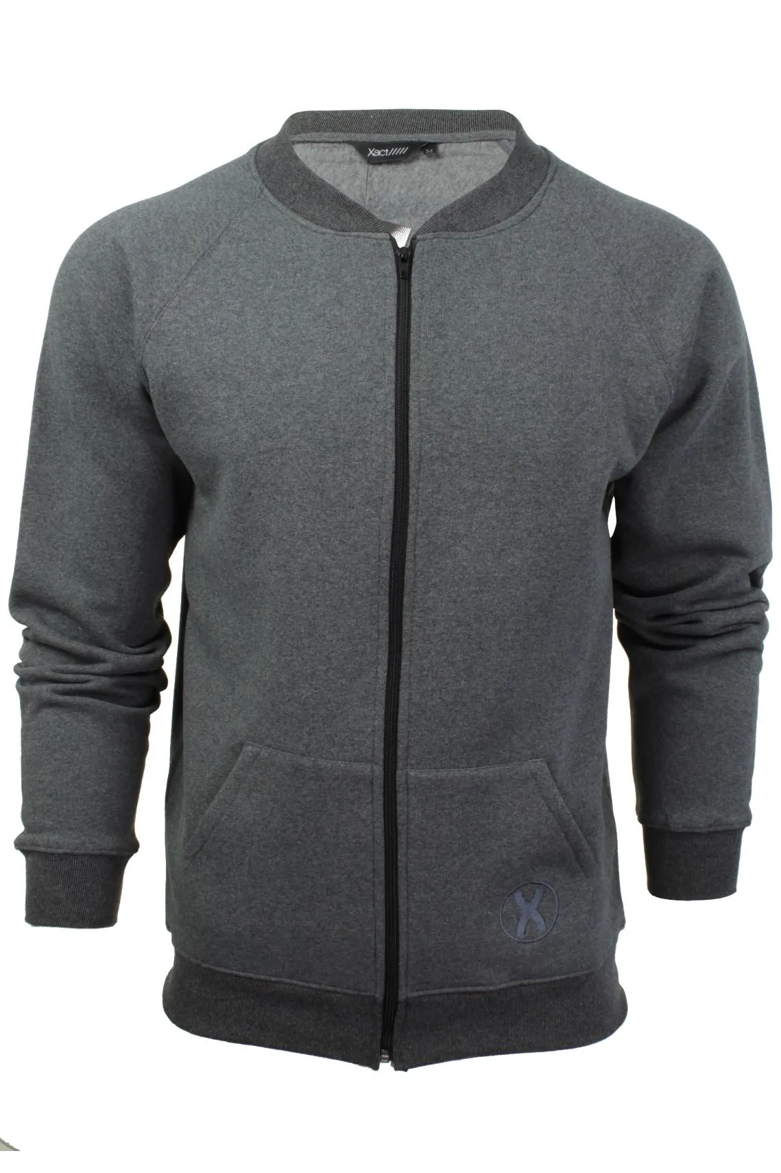 Xact Mens Zip Through Sweatshirt Jumper - Long Sleeved